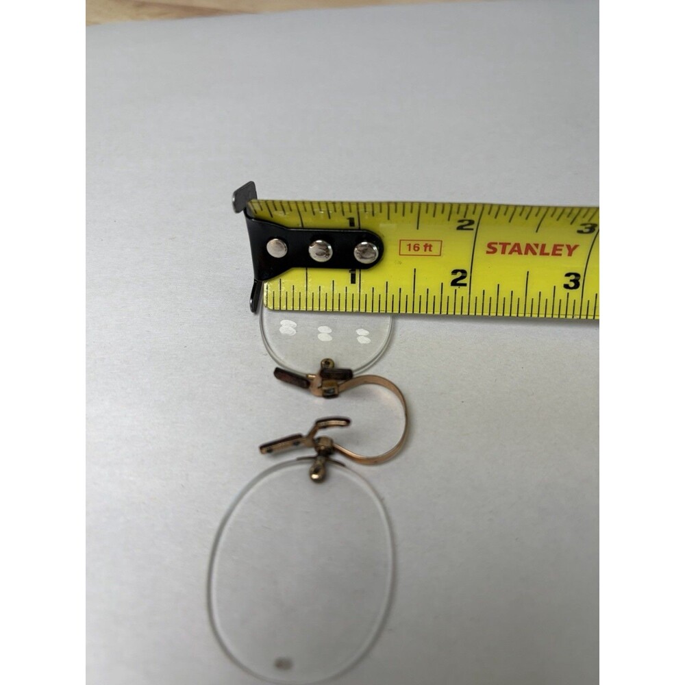 Antique Spring Bridge Pince Nez Glasses 1930s Rimless Gold Filled? - Picture 13 of 13